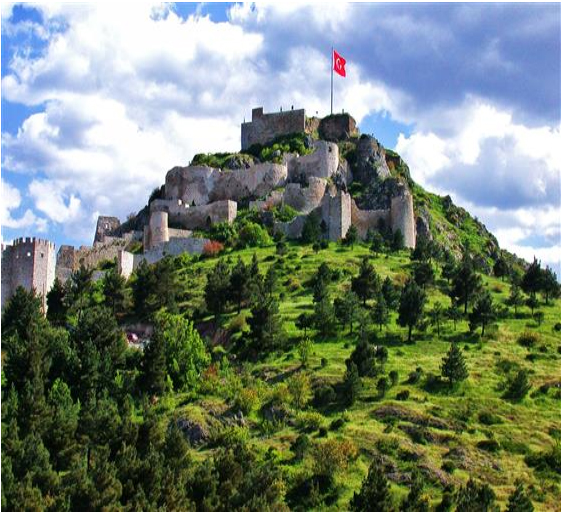 Castle of Harsena, Amasya where Seljuqs executed Baba Ilyas. 