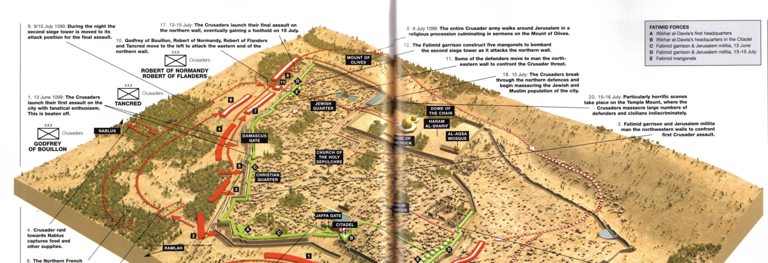 Map of Conquest of Jarusalem - Osprey Illustration