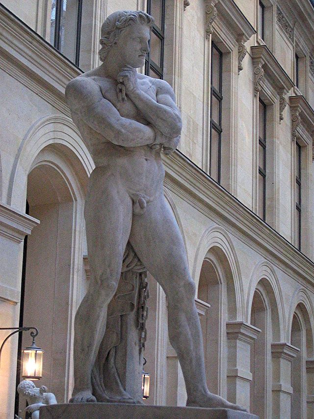 Spartacus Statue in Louvre by Denis Foyatier 1830